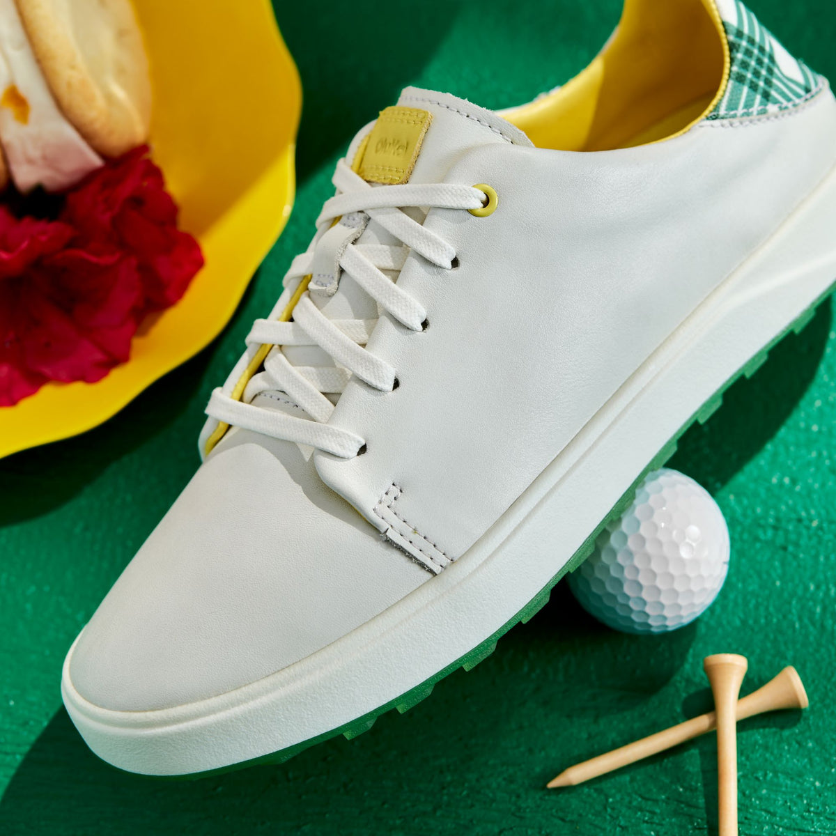 Wailea - Bright White / Medium Green